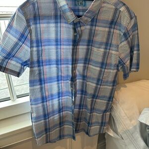 Men's Blue Plaid Shirt
